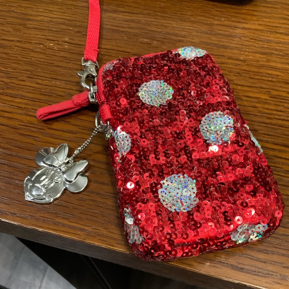Disney Accessories - Sequin Minnie Mouse Polka Dot Cell Phone Case (Small/iPhone 5). Small clutch!